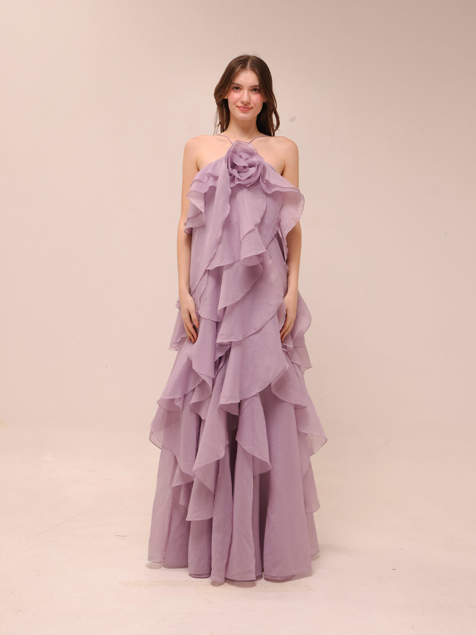 Pandorea Layered Maxi Dress in Lilac