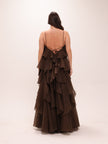 Pandorea Layered Maxi Dress in Carob