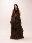 Pandorea Layered Maxi Dress in Carob