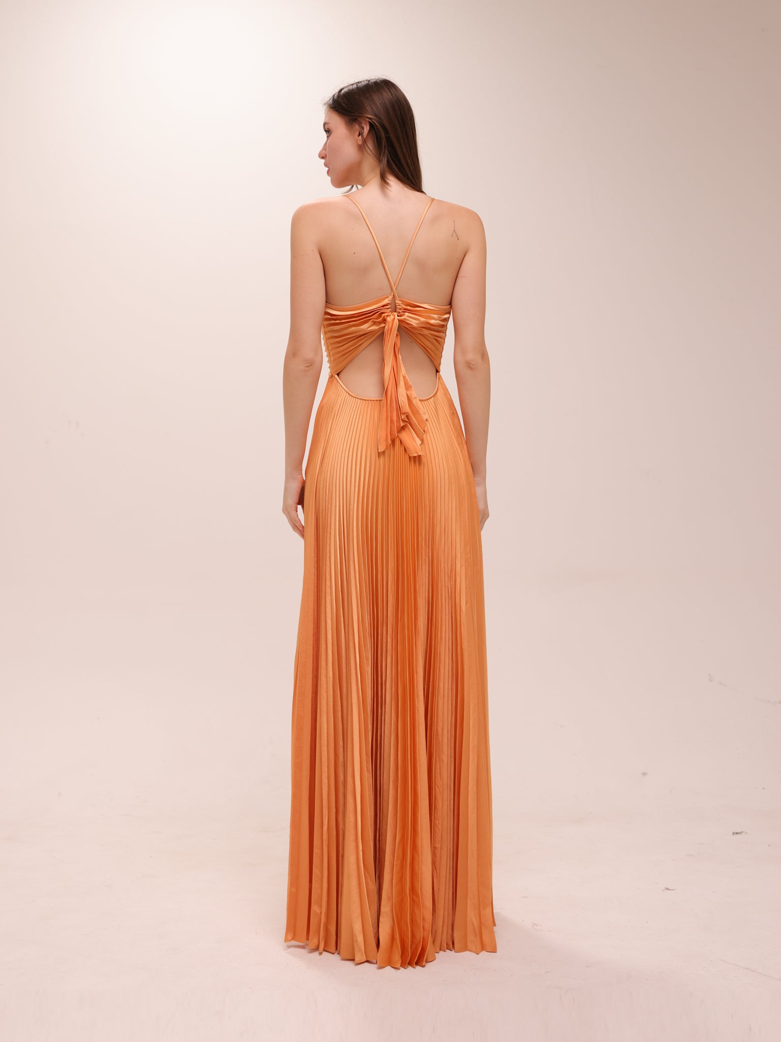 Aries Maxi Dress in Mandarin Orange