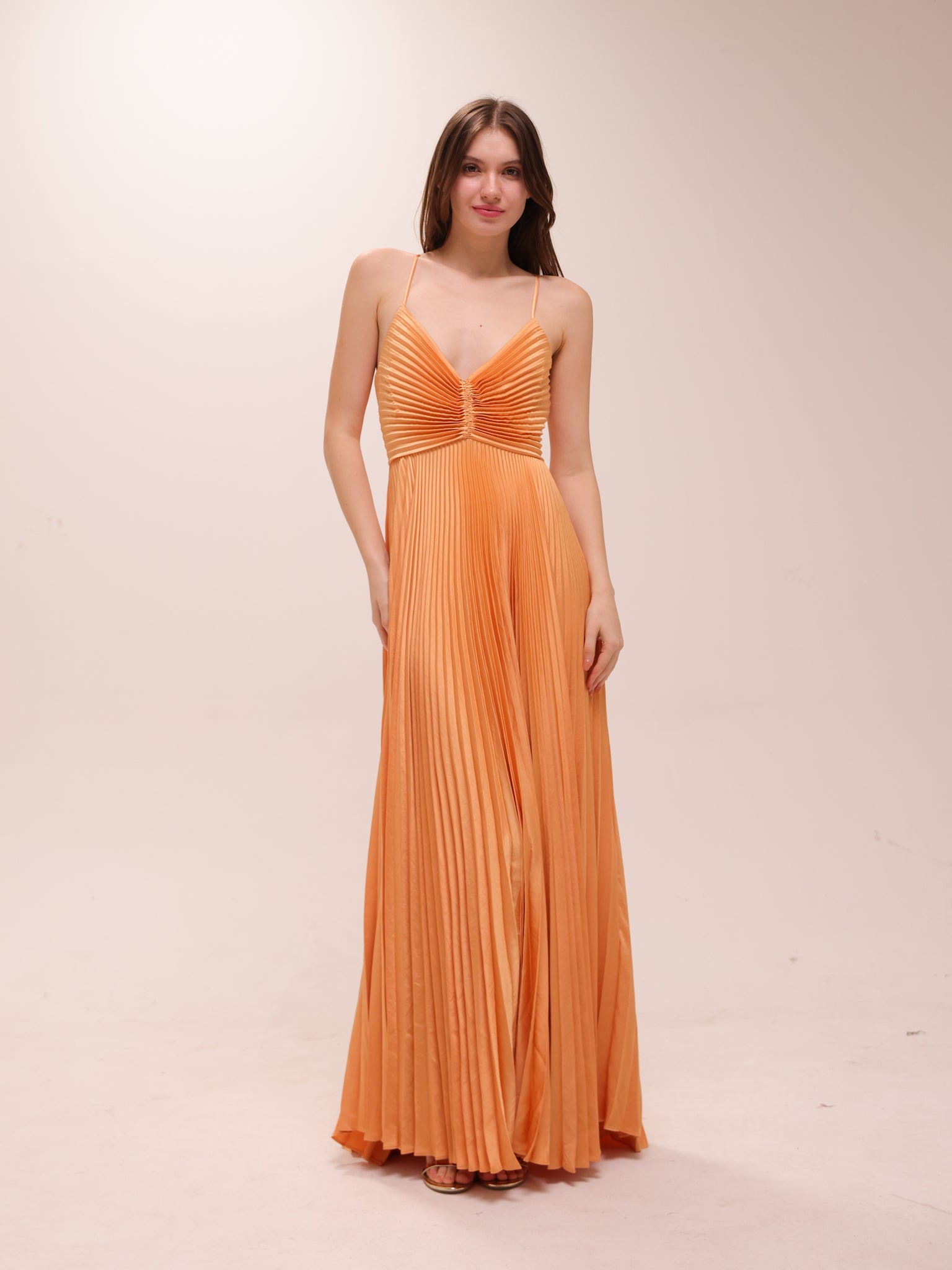 Aries Maxi Dress in Mandarin Orange