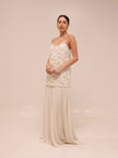 Natalina Floral White Maxi Dress