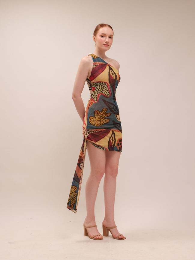 Phila One-Shoulder Mini Dress