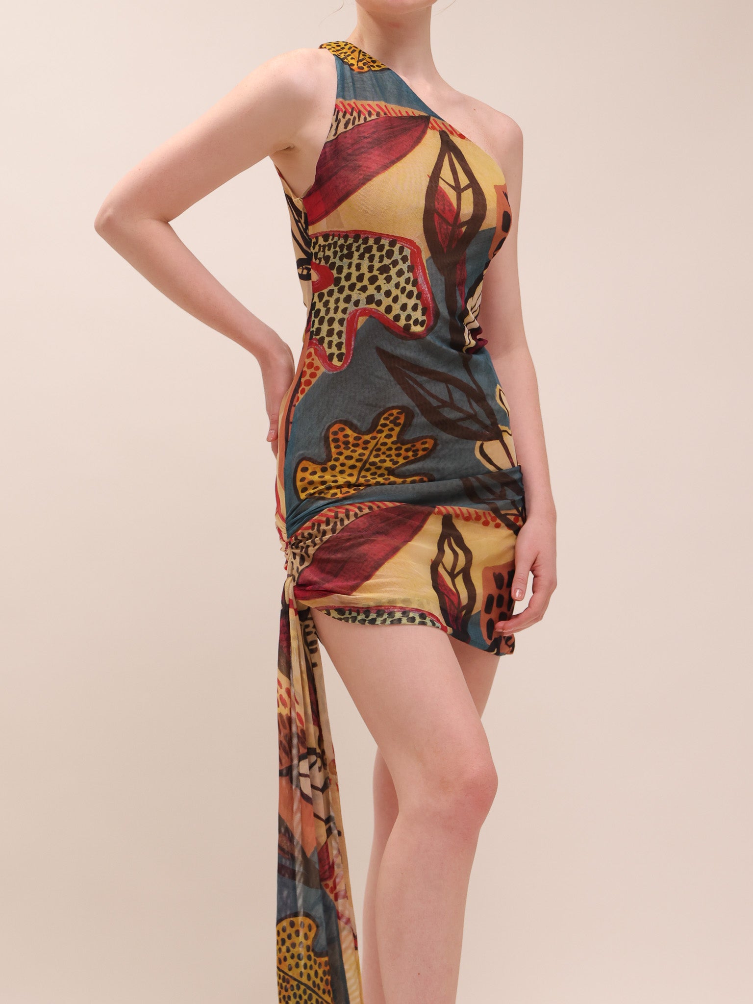 Phila One-Shoulder Mini Dress