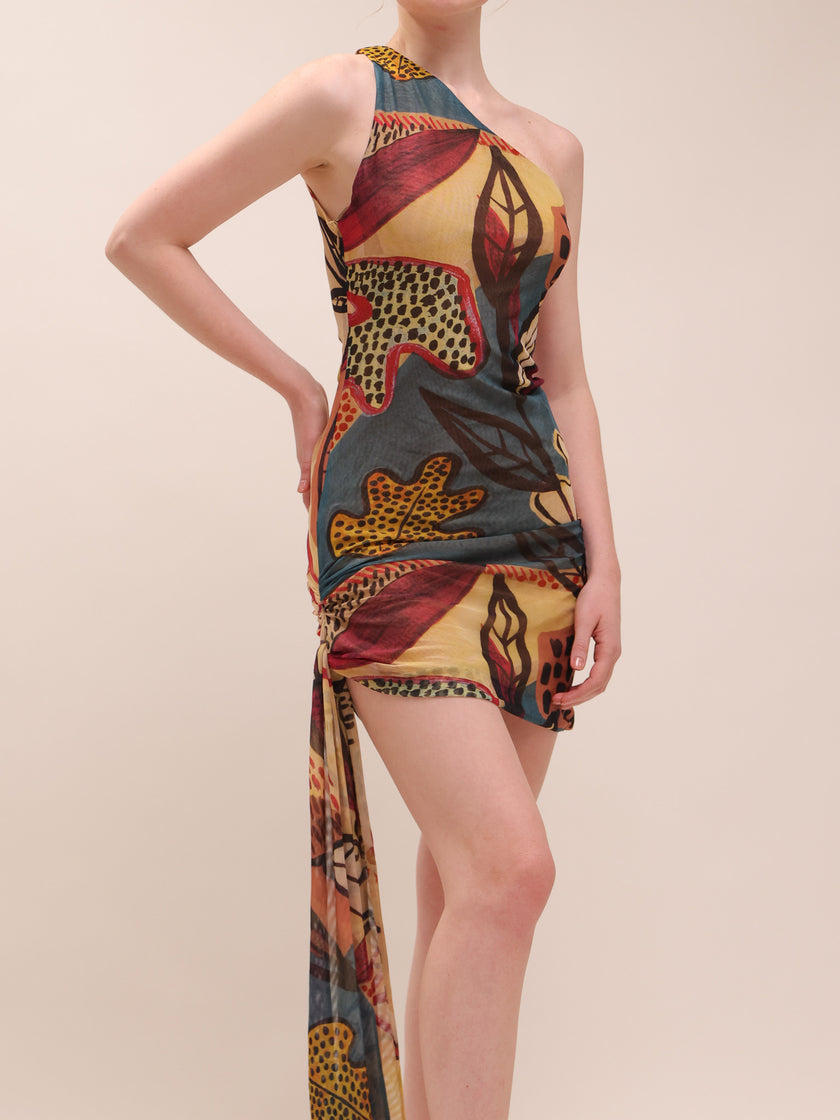 Phila One-Shoulder Mini Dress