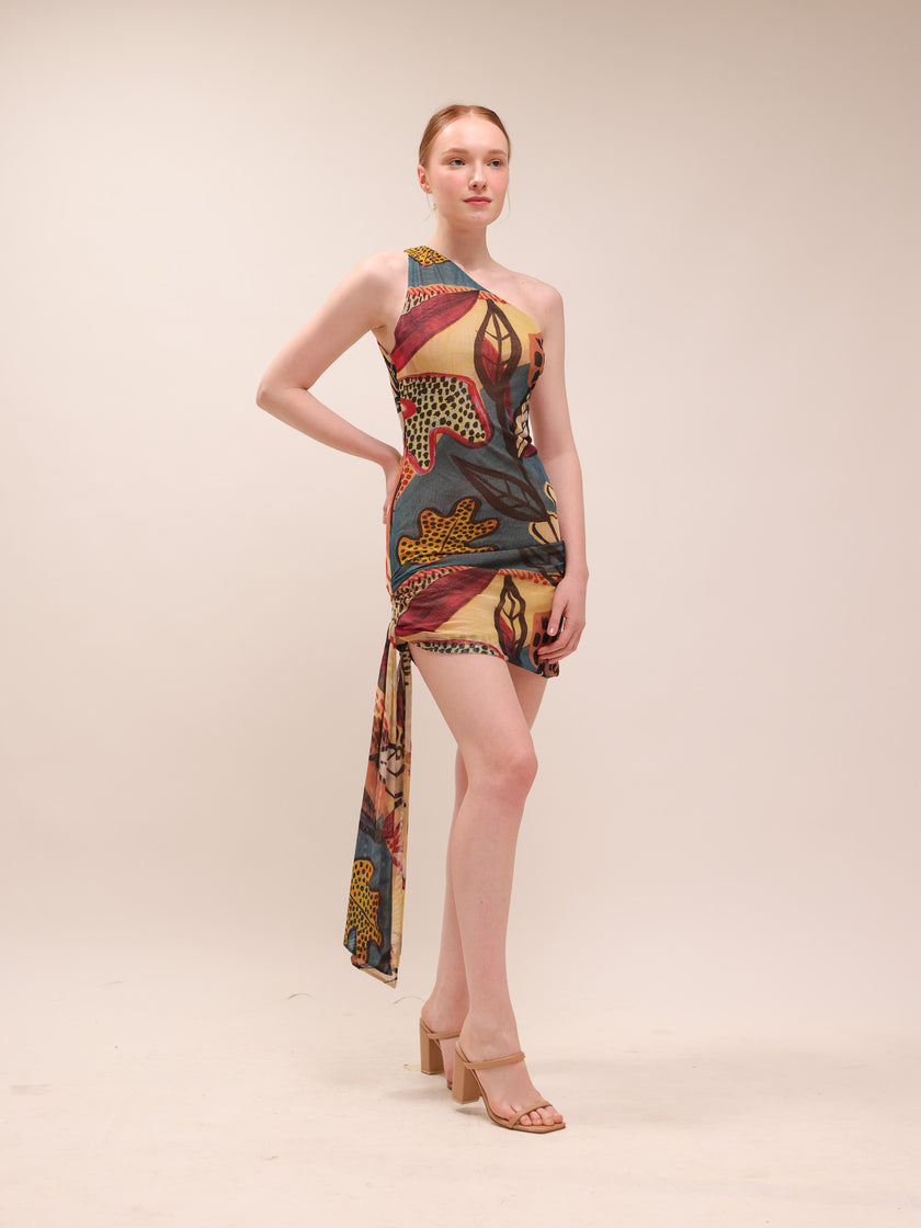 Phila One-Shoulder Mini Dress