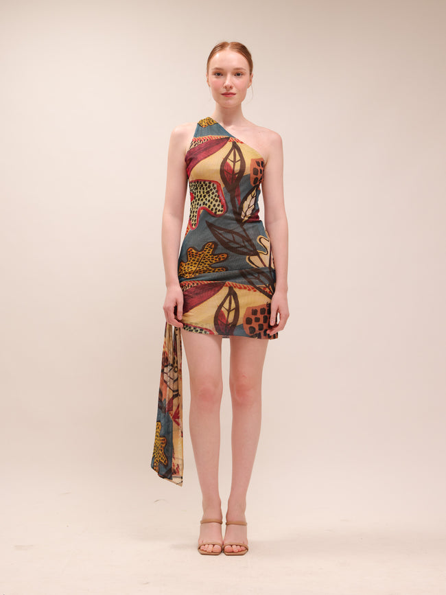 Phila One-Shoulder Mini Dress