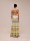 Karolina Paneled Floral-Print Maxi Dress