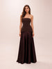 Aura Strapless Gown - Espresso