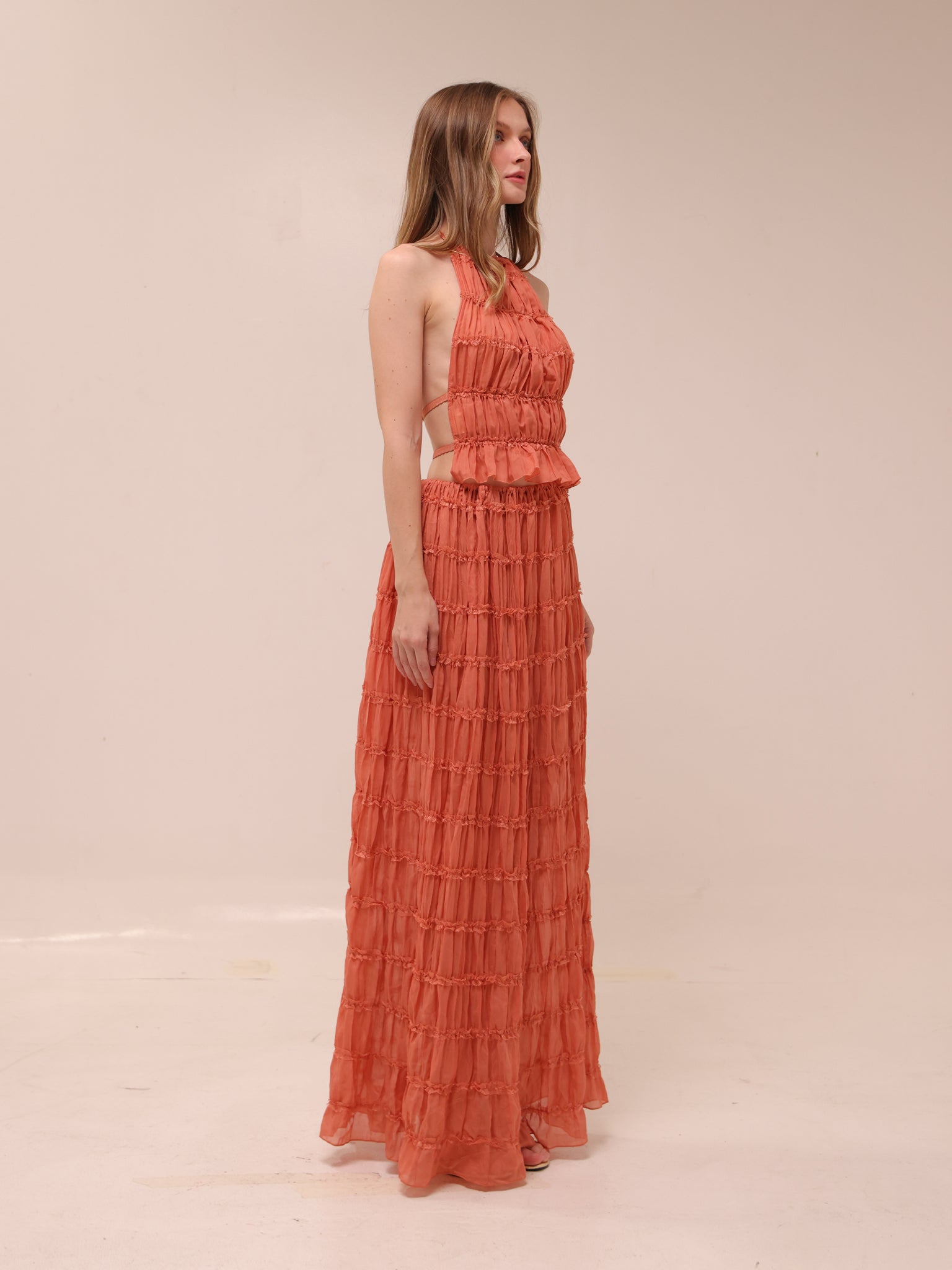 Juliette Halter Set in Coral