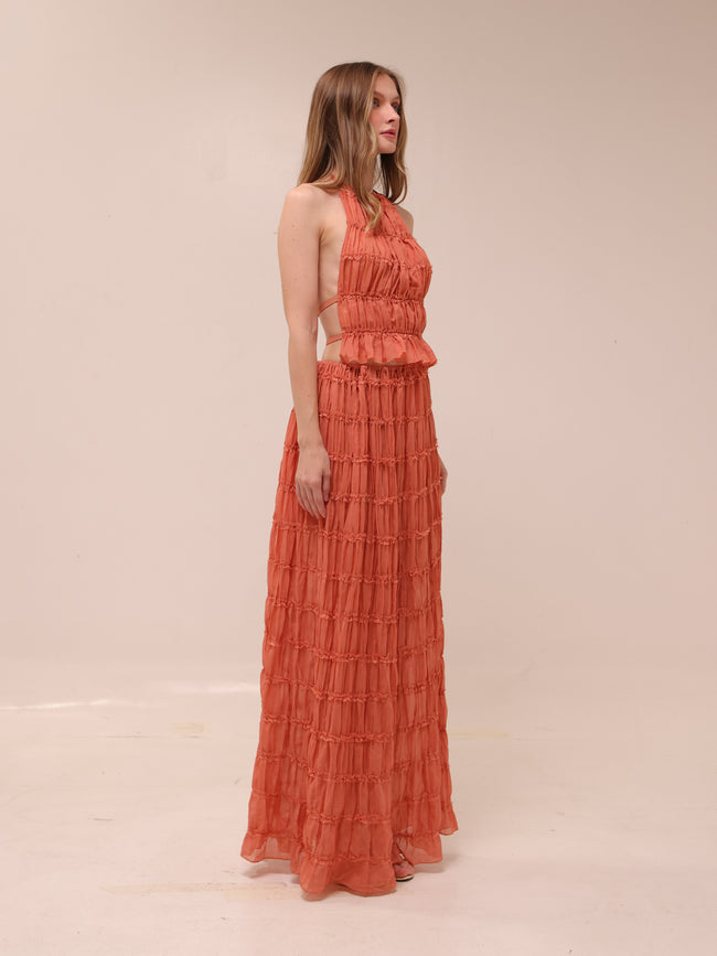 Juliette Halter Set in Coral