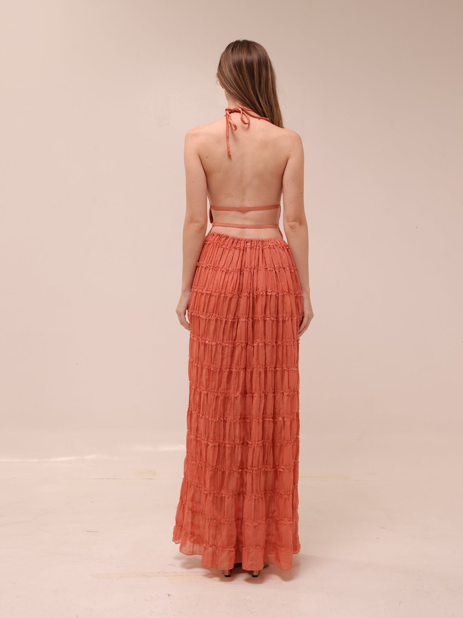 Juliette Halter Set in Coral