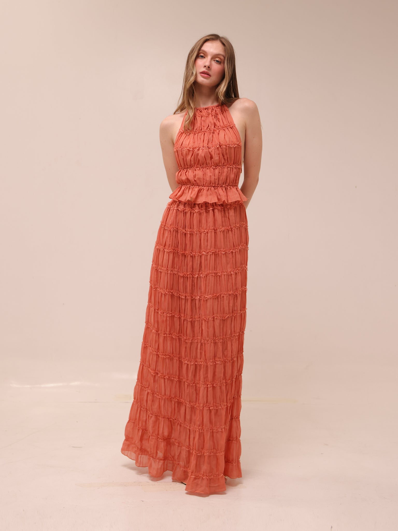 Juliette Halter Set in Coral