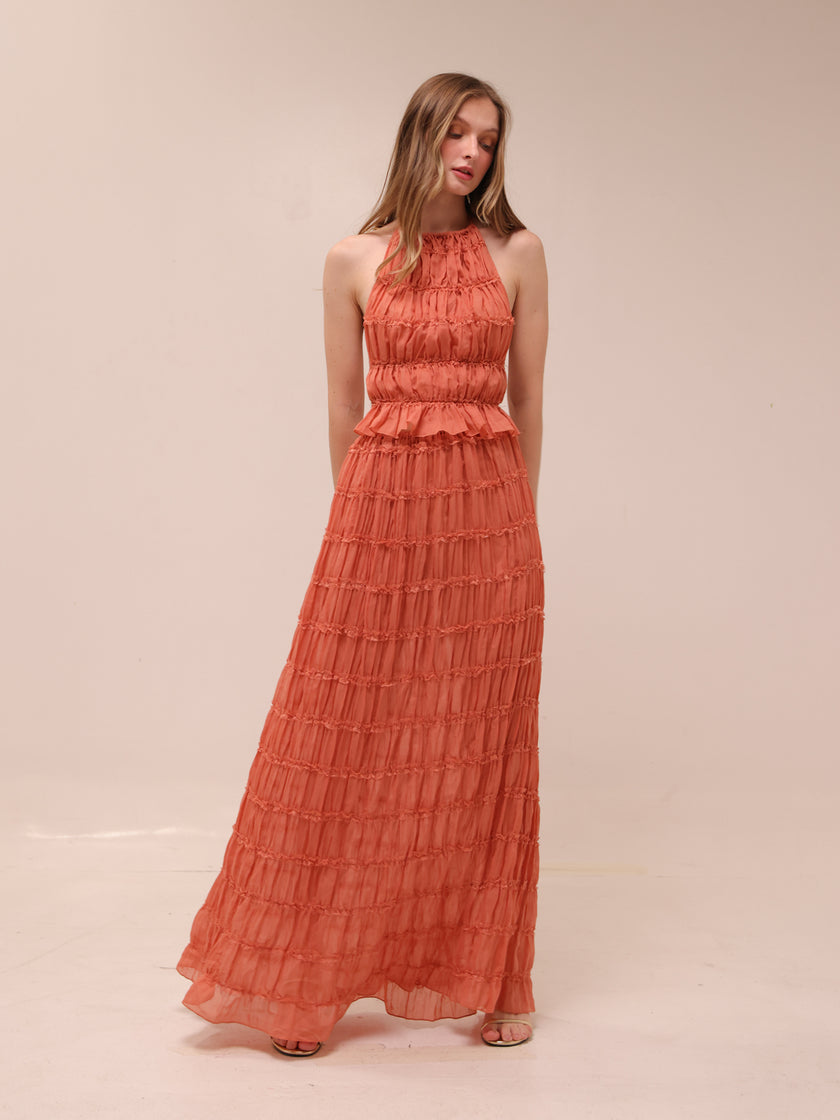 Juliette Halter Set in Coral