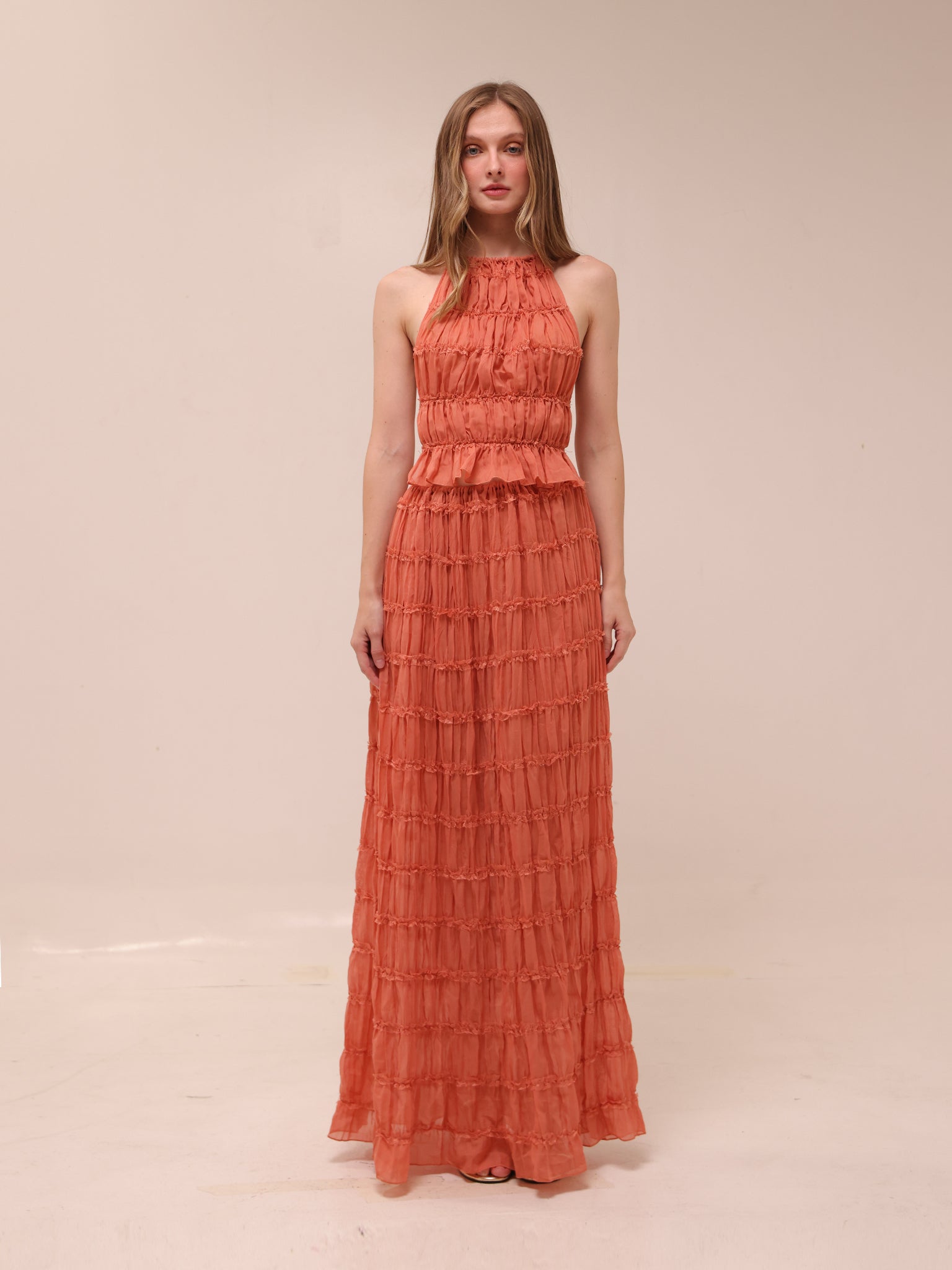 Juliette Halter Set in Coral