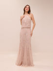 Bead Blouson Long Dress