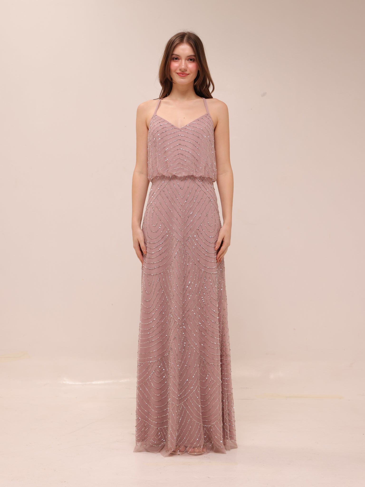 Art Deco Beaded Blouson Gown