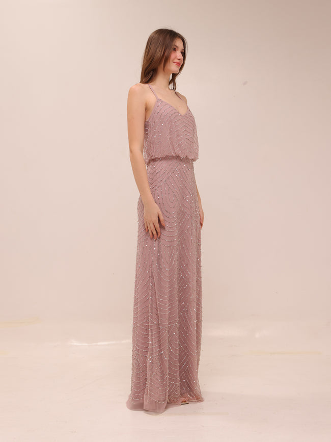 Art Deco Beaded Blouson Gown