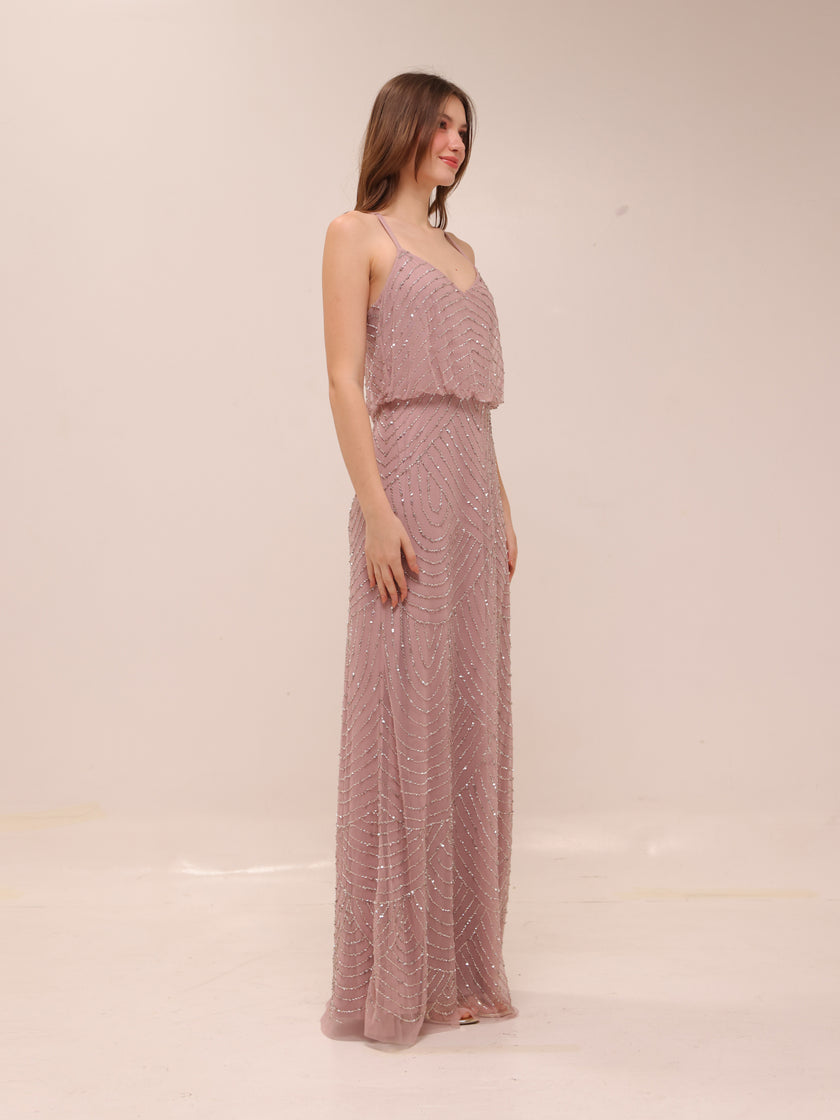 Art Deco Beaded Blouson Gown