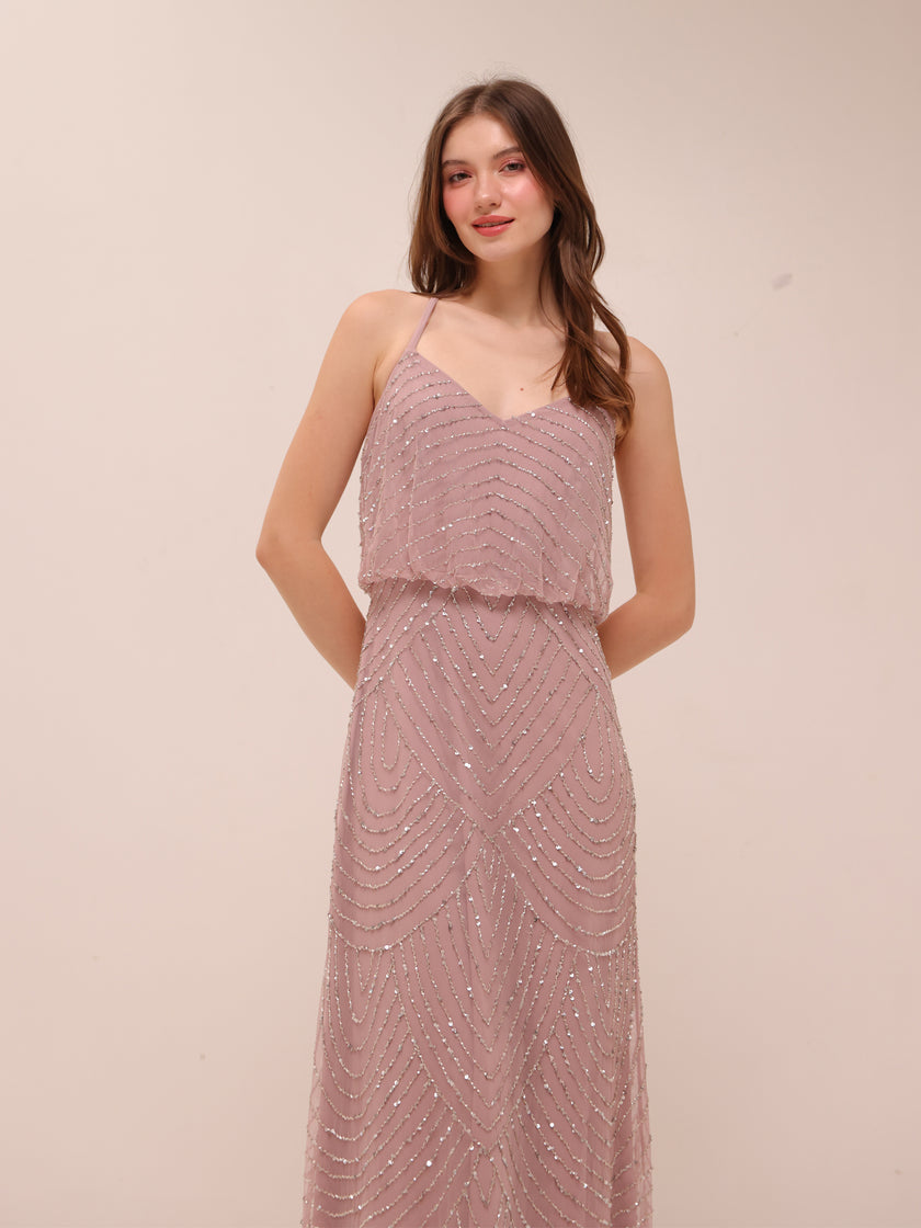 Art Deco Beaded Blouson Gown