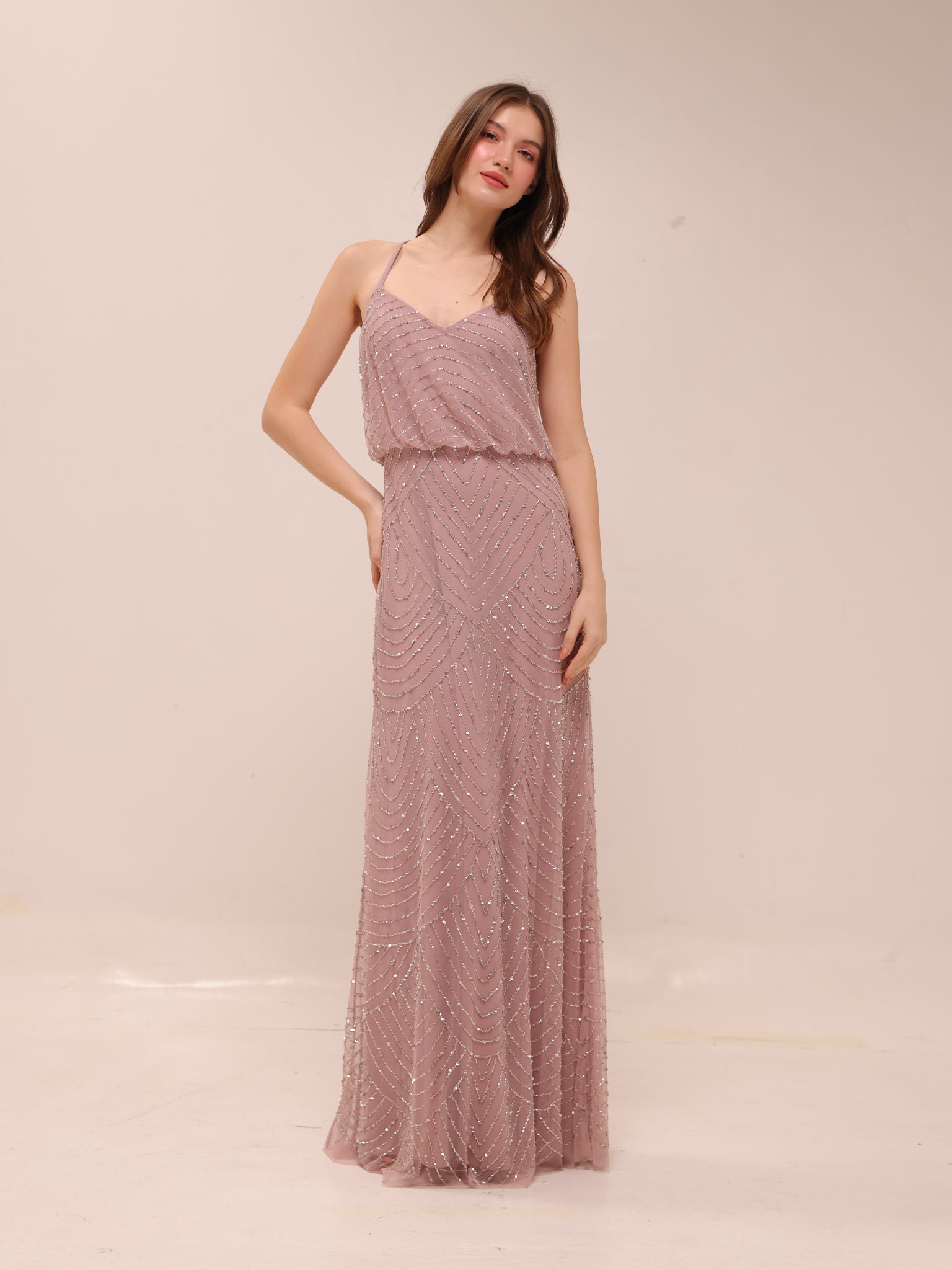 Art Deco Beaded Blouson Gown