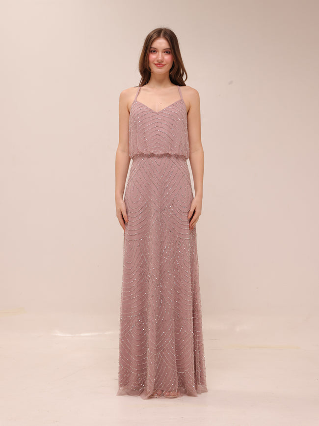 Art Deco Beaded Blouson Gown
