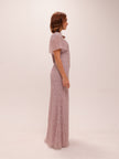 Beaded Mesh Gown