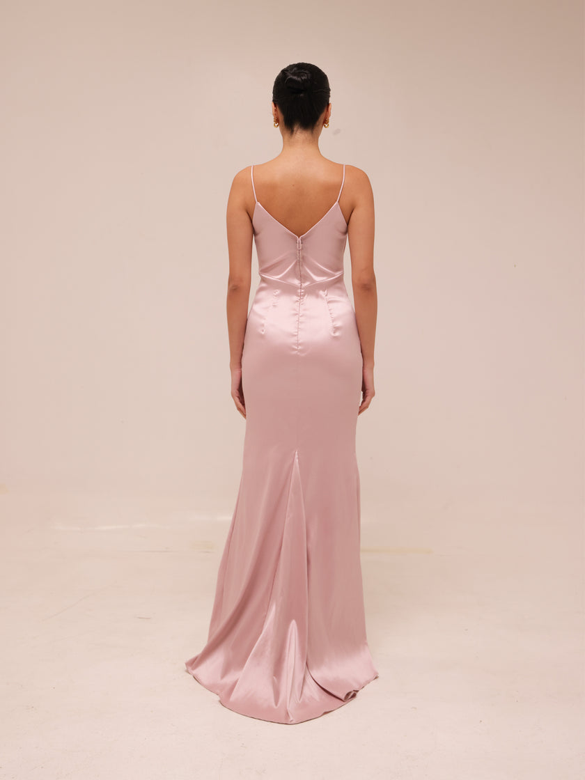 Bow-Detail Dress in Rose