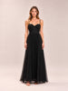 Isaline Black Bustier Maxi Dress