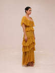 Flutter Sleeve Tiered Maxi Dress