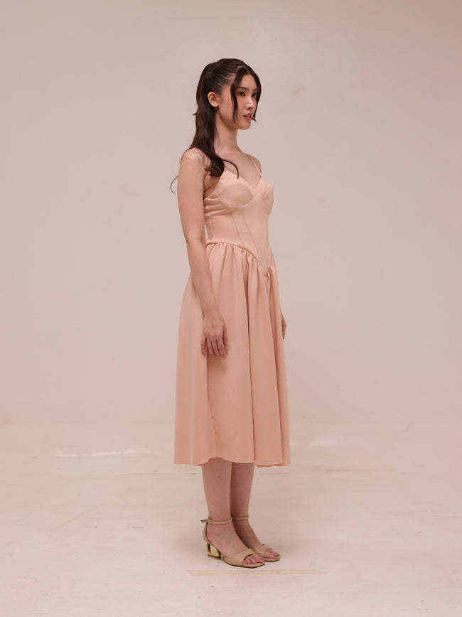 Plain Sleeveless Midi Dress