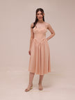 Plain Sleeveless Midi Dress