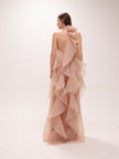 Blush Veil Halter Dress