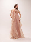 Blush Veil Halter Dress