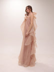 Blush Veil Halter Dress