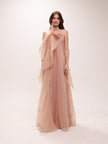 Blush Veil Halter Dress