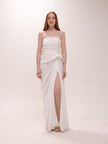 Ruched Slit Dress