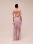 Floral Ruffle High-Low Maxi Dress