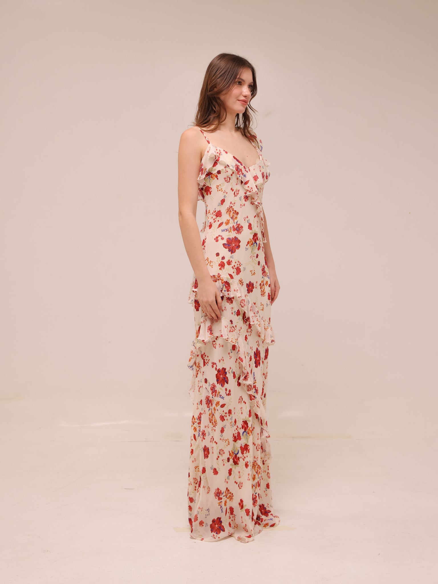 Isabella Ruffle Maxi Dress