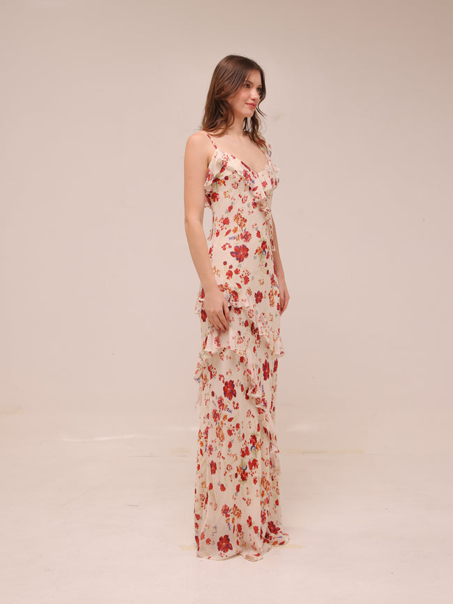 Isabella Ruffle Maxi Dress