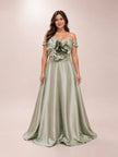 Sage Rosette Gown