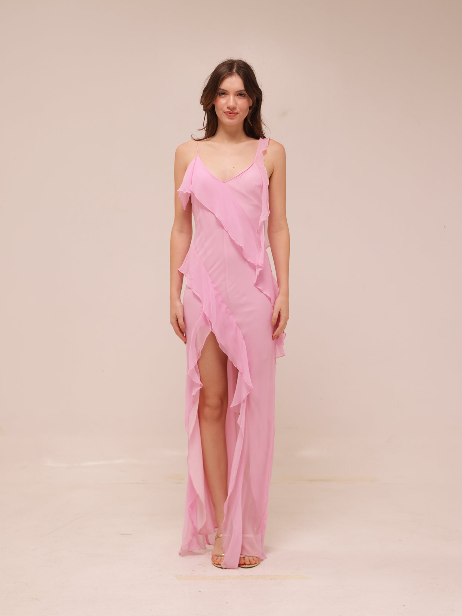 Cassilda Gown in Baby Pink