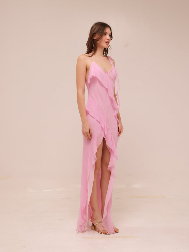 Cassilda Gown in Baby Pink