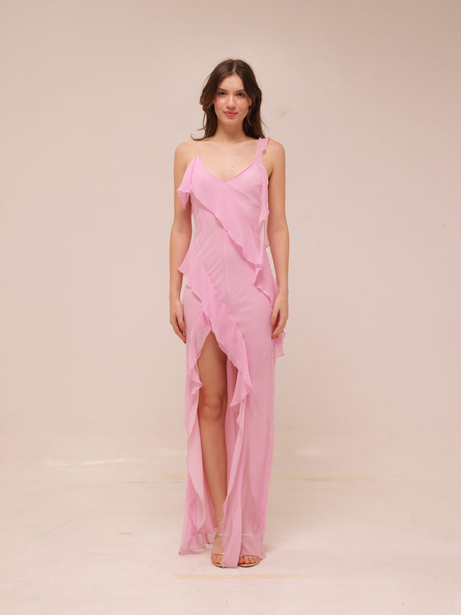 Cassilda Gown in Baby Pink