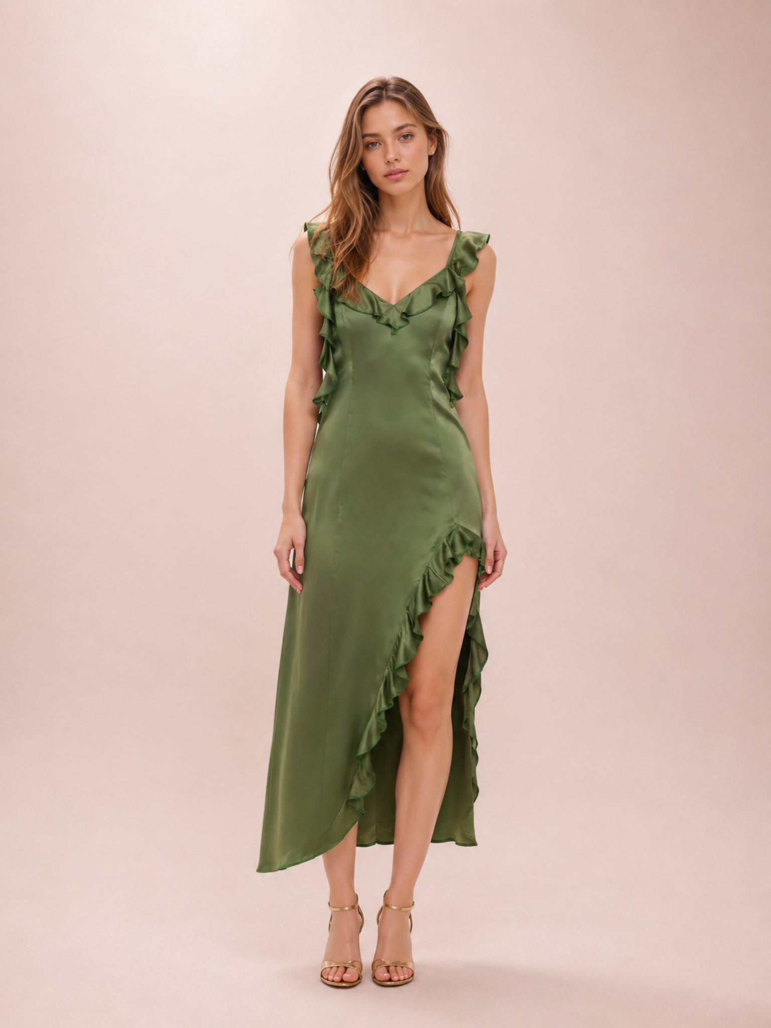 Sonnet Silk Gown in the Ferman Green