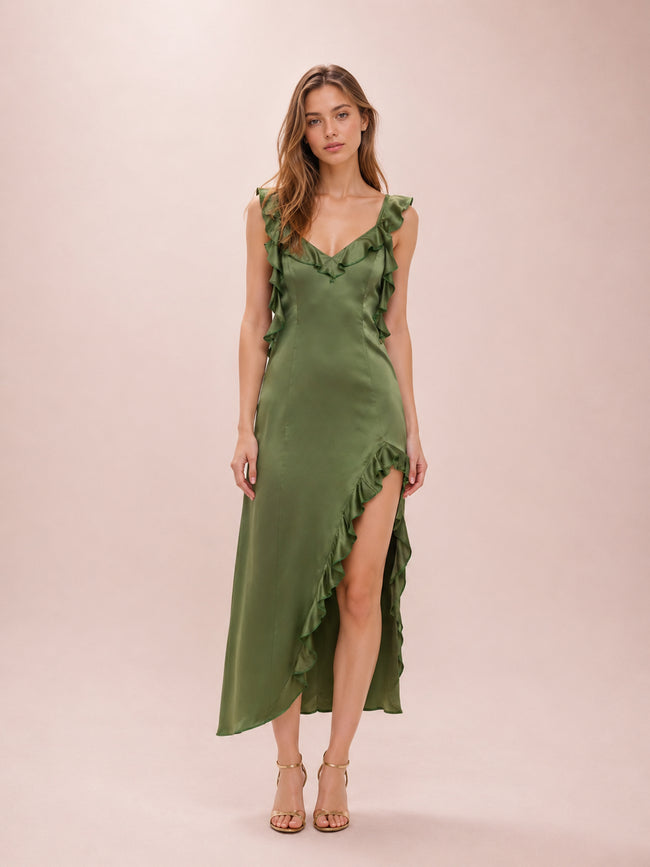 Sonnet Silk Gown in the Ferman Green