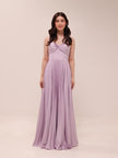 Cannelle Lilac Pleated Maxi Dress