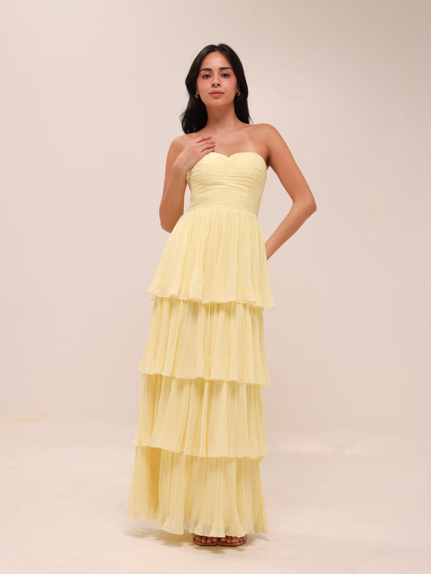 Isla Lemon Maxi Dress Sorbet Dress