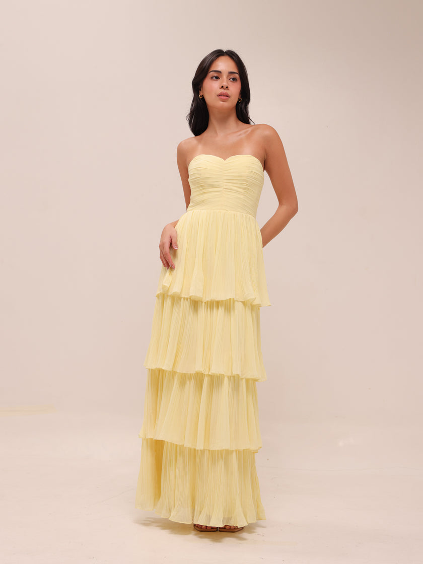 Isla Lemon Maxi Dress Sorbet Dress