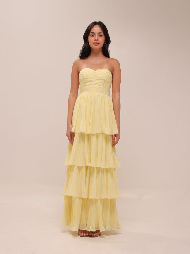 Isla Lemon Maxi Dress Sorbet Dress